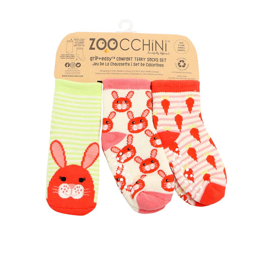 Zoocchini Grip+Easy™ Καλτσάκια Bella the Bunny 3 τεμ