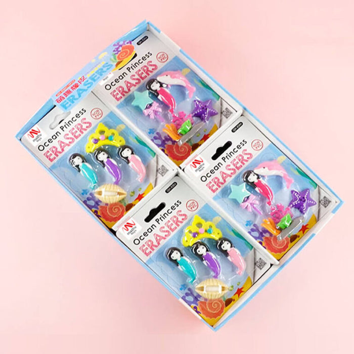 Σετ Σχολικές Γόμες -  Fancy Eraser Set: Ocean Princess