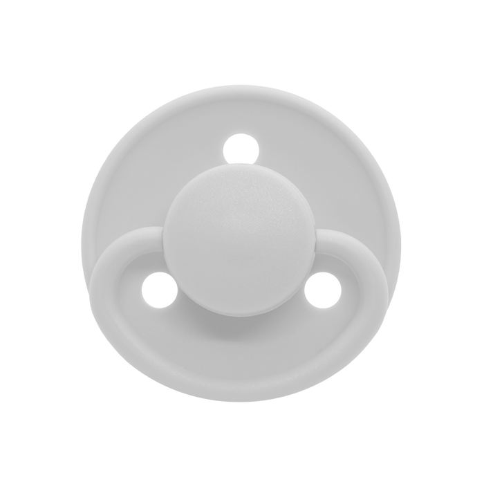 Mininor Σετ 2 Τεμαχίων Στρογγυλή Πιπίλα Σιλικόνης 0+ White