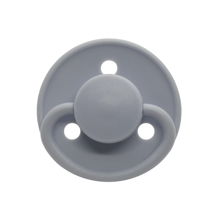 Mininor Σετ 2 Τεμαχίων Στρογγυλή Πιπίλα Latex 6+ Grey