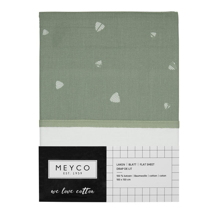 Meyco Σεντόνι 100x150 cm Triangle Forest Green