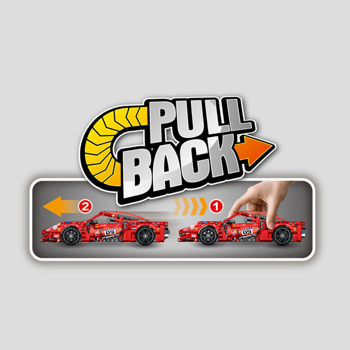 Mechanical Masters-Συναρμολογούμενo Pull Back Red Racer – 437 pcs