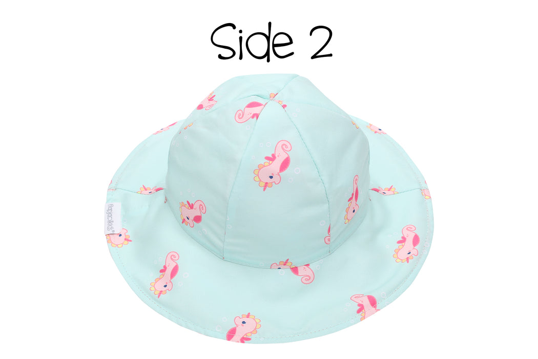 FlapJackKids Καπέλο Διπλής Όψης UPF 50+ – Mermaid/Seahorse