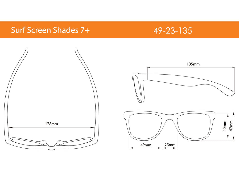 Γυαλιά Προστασίας Οθόνης με Θήκη Screen Shades Youth 7+ ετών Shiny Blue