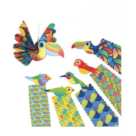 Crealign Οριγκάμι Easy creation fan folding - Exotic birds