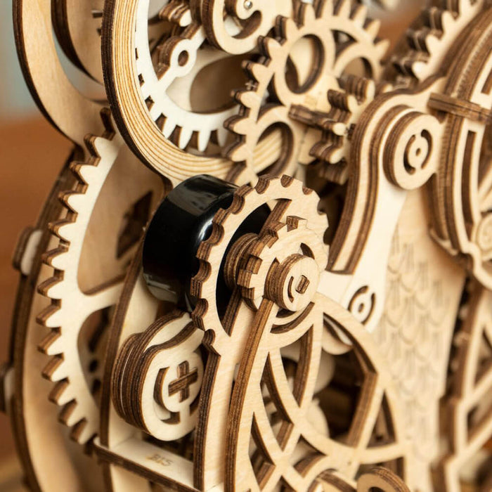 Robotime 3D Ξύλινη Κατασκευή "Mechanical Owl Clock"