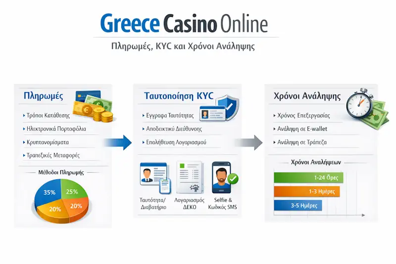 Greece casino online με πληρωμές, KYC triggers και χρόνους ανάληψης ανά μέθοδο