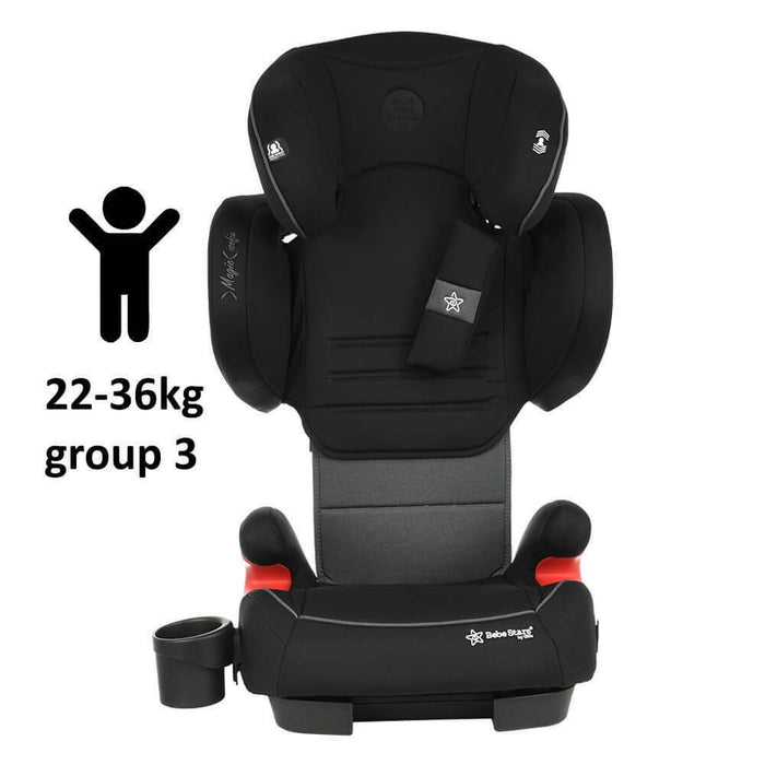 Bebe Stars Κάθισμα Αυτοκινήτου Magic  Isofix i-Size 100-150 cm Grey