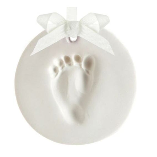 Pearhead Στολίδι με αποτύπωμα του μωρού σας με λευκή κορδέλα