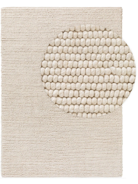 Wool Rug Beads Cream