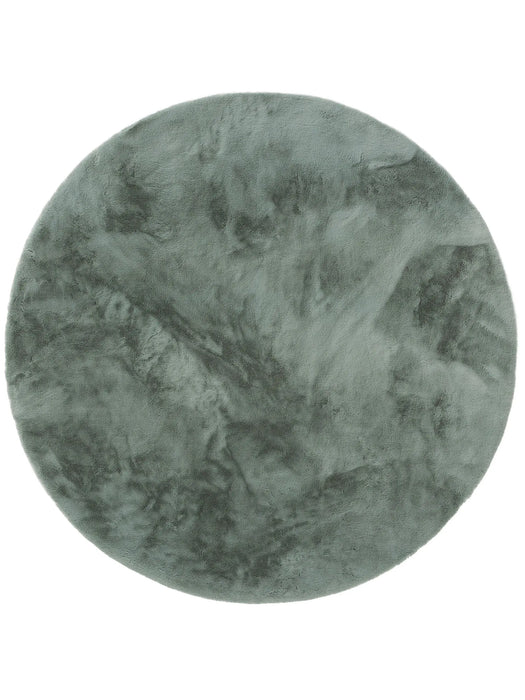 Dave Faux Fur Round Rug Mint