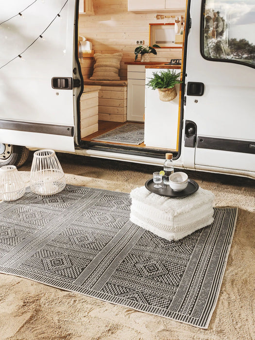 In- & Outdoor Rug Diego Black/White 3