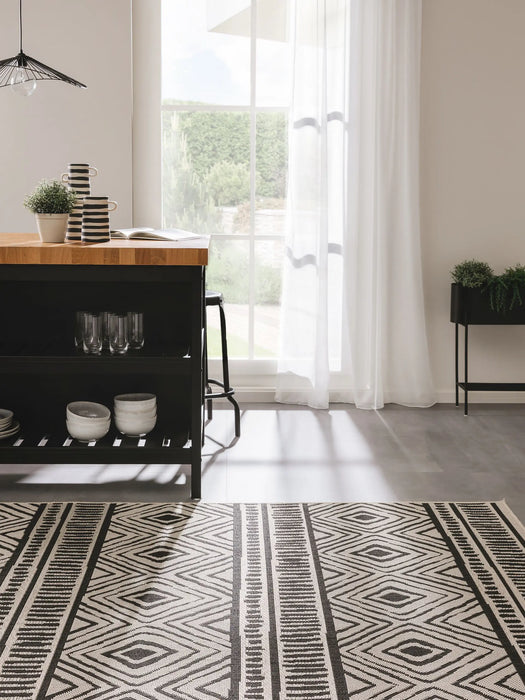 In- & Outdoor Rug Diego Black/White