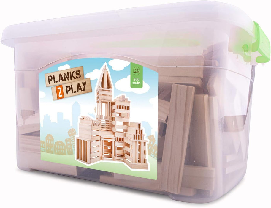 Planks 2 Play Ξύλινα Τουβλάκια Σε Κουτί 250τεμ