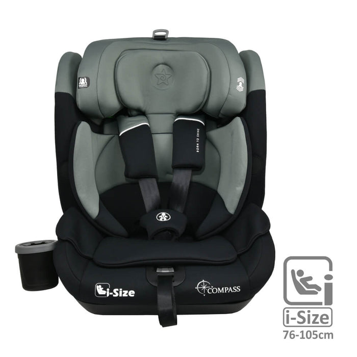 Bebe Stars Κάθισμα Αυτοκινήτου Compass  i-Size με Isofix 76-150cm Olive