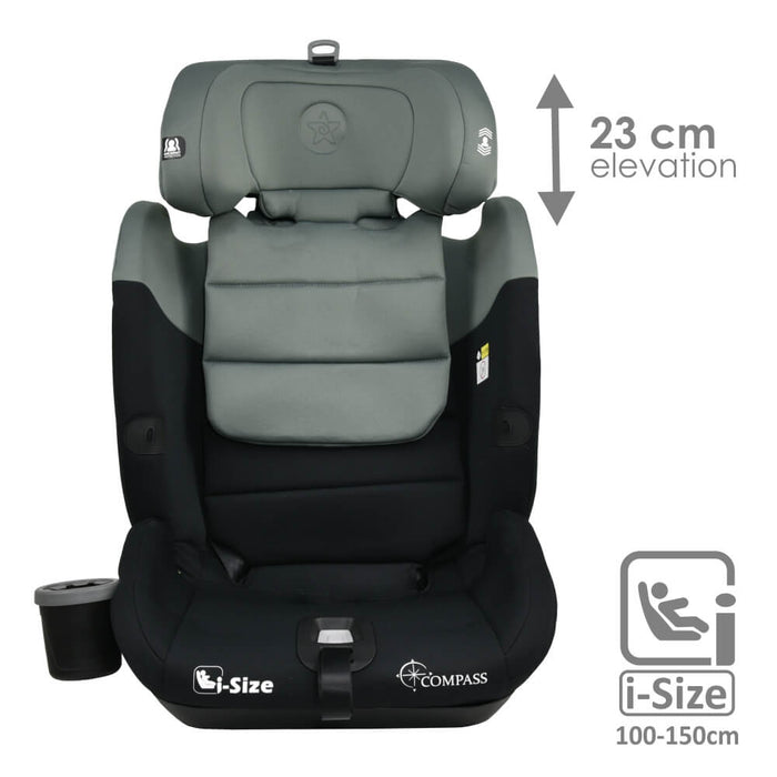 Bebe Stars Κάθισμα Αυτοκινήτου Compass  i-Size με Isofix 76-150cm Olive