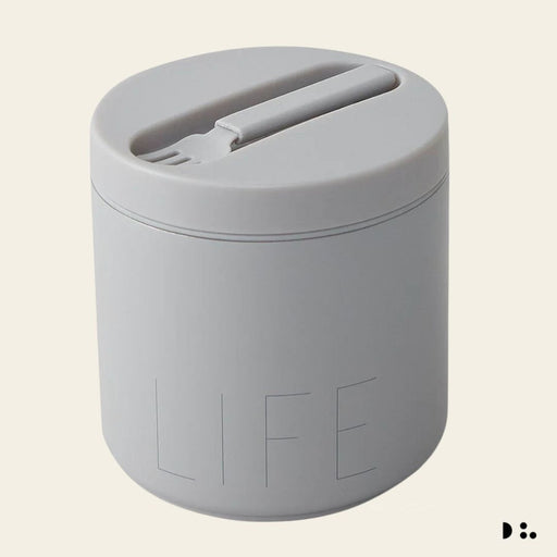 Design Letters Θερμός φαγητού από ανοξείδωτο ατσάλι Large ''Life" Grey 530ml