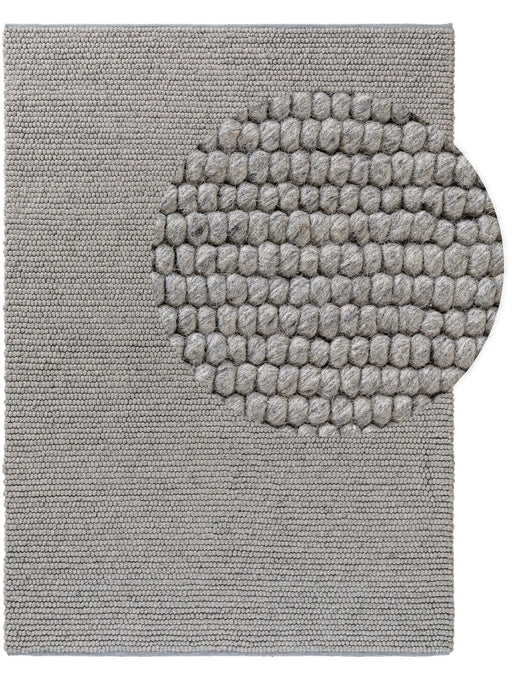 Wool Rug Beads Grey