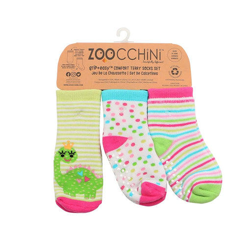 Zoocchini Grip+Easy™ Καλτσάκια Donna the Dino 3 τεμ