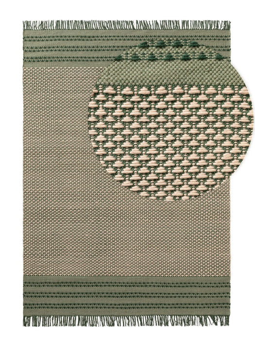 Wool Rug Tolga Cream/Green