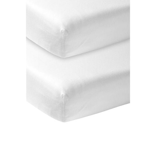 Meyco Σεντόνι με Λάστιχο 2τμχ Jersey White 60x120 cm