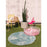 In- & Outdoor Round Rug Cleo Leaves Blue