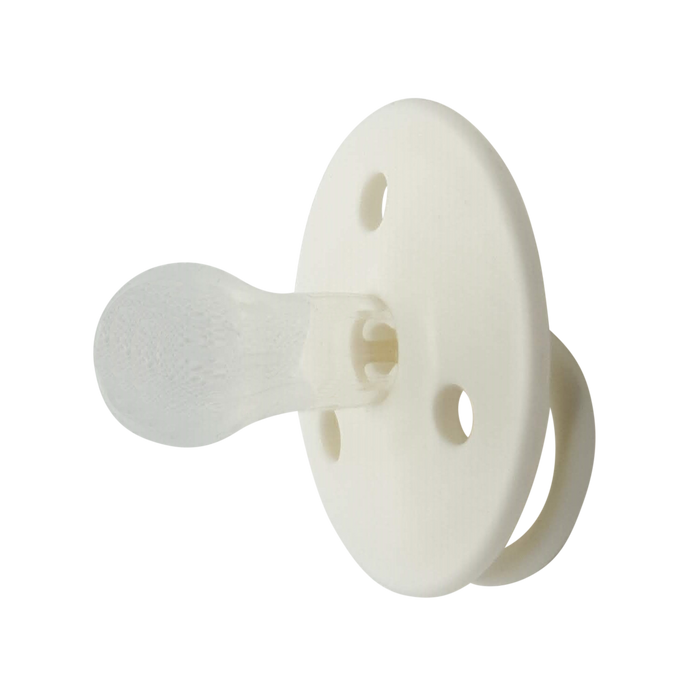 Mininor Σετ 2 Τεμαχίων Στρογγυλή Πιπίλα Σιλικόνης 6+ White
