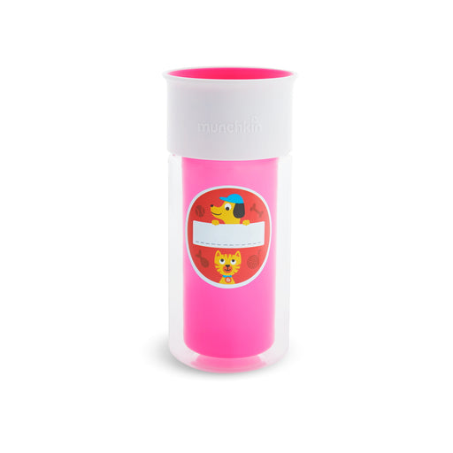 Munchkin Ποτηράκι Εκπαιδευτικό Miracle 360˚ Insulated Sticker Pink