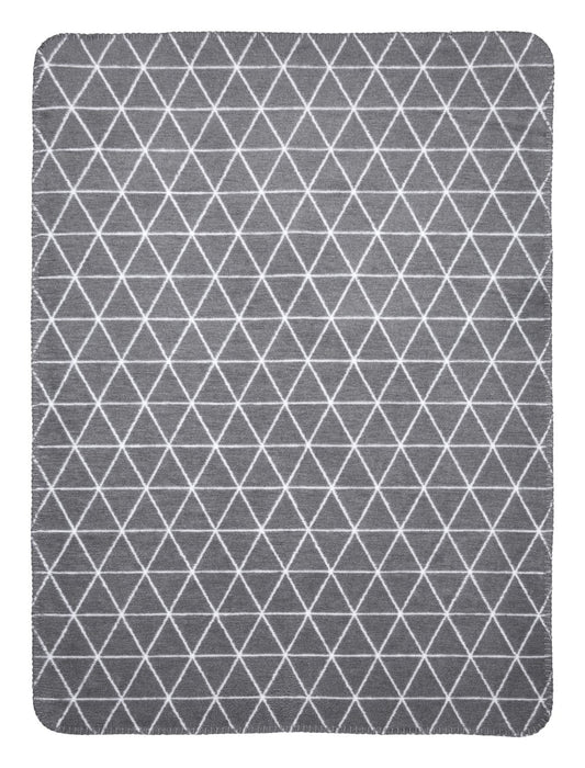 Meyco Κουβέρτα Διπλής Όψης Grey/White Triangle 75x100 cm