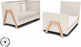 Casababy Βρεφικό Κρεβάτι Μετατρεπόμενο Σε Παιδικό Oslo White-Walnut