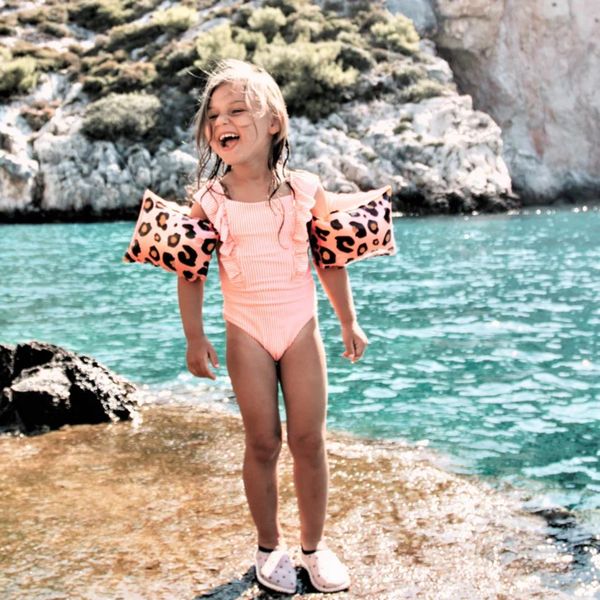 Swim Essentials: Μπρατσάκια  2-6 ετών Rose Gold Leopard