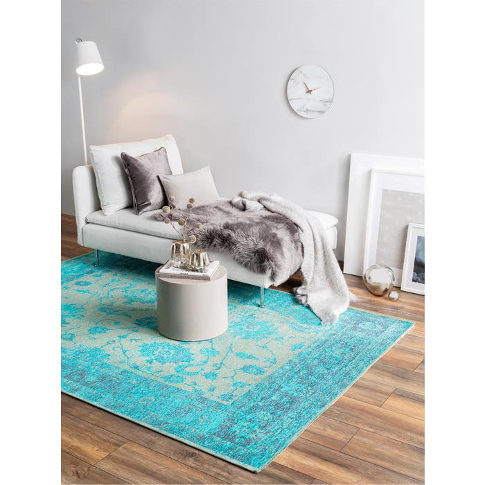 Flat Weave Rug Frencie Turquoise