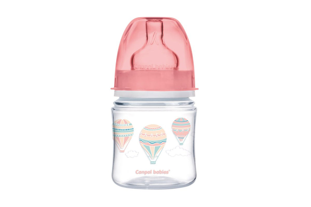 Canpol Babies EasyStart Πλαστικό Μπιμπερό κατά των Κολικών (Φ.Λ.) In the Clouds Pink 120 ml 0m+