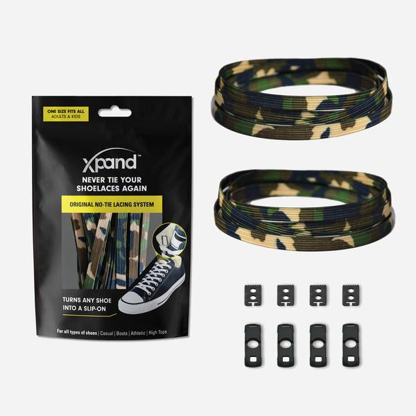 Xpand ®Original No-Tie Lacing System Ελαστικά Κορδόνια - Green Camo