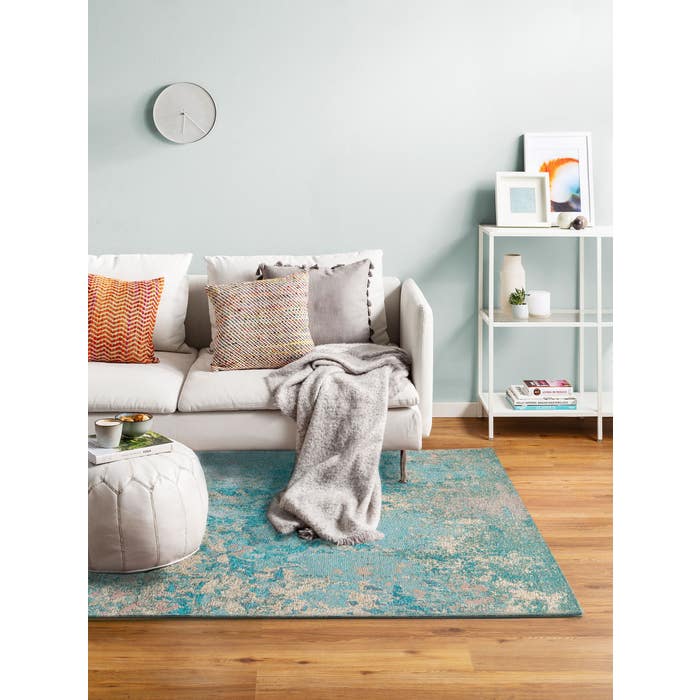 Flat Weave Rug Stay Turquoise
