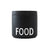 Design Letters Θερμός φαγητού από ανοξείδωτο ατσάλι Large ''Food" Black 530ml