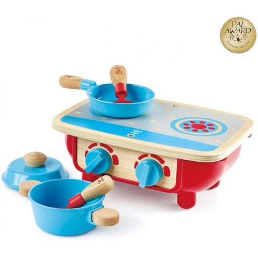Hape Toddler Kitchen Set - Μικρή Κουζίνα Με Τηγάνι, Κατσαρόλα Και 2 Σπάτουλες - 6Τεμ.