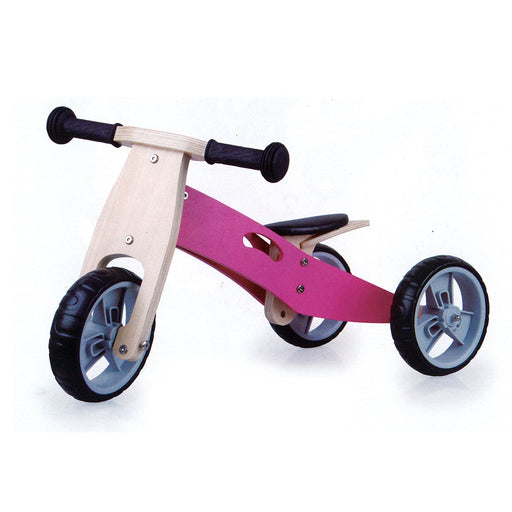 Zenit Ξύλινο Τρίκυκλο Ποδήλατο Ποδήλατο Ισορροπίας 2 σε 1 Ροζ