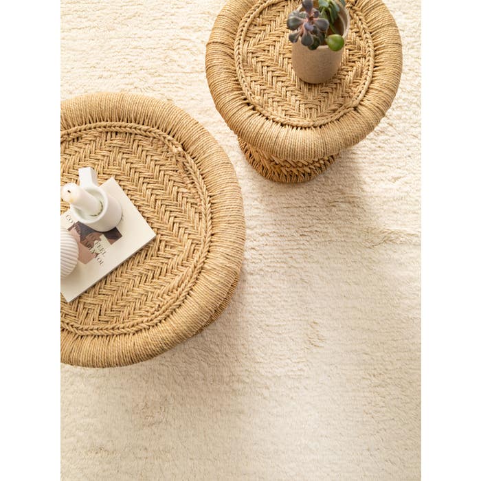 Wool Rug Berber Cream