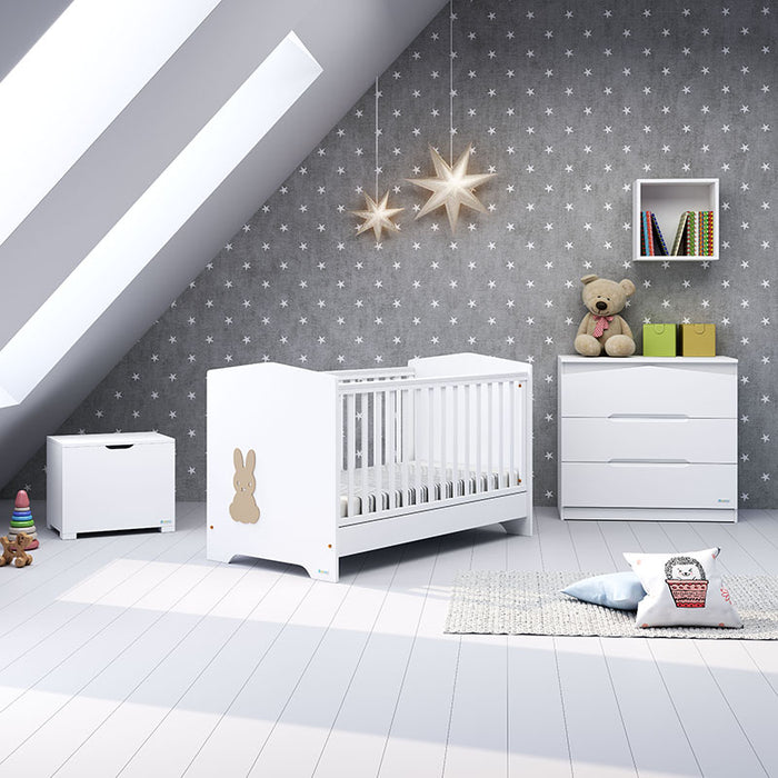 Casababy Βρεφικό Κρεβάτι Μετατρεπόμενο Σε Παιδικό Rabbit Grey-White