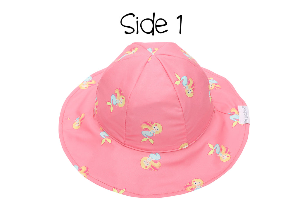 FlapJackKids Καπέλο Διπλής Όψης UPF 50+ – Mermaid/Seahorse