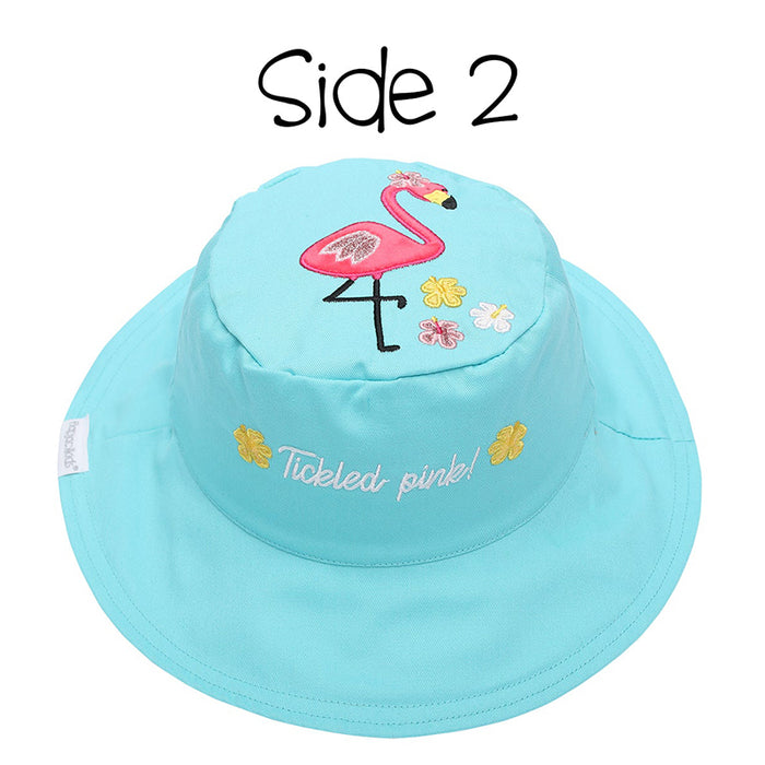 FlapJackKids Καπέλο Διπλής Όψης UPF 50+ –  Flamingo/Pineapple (Cotton)