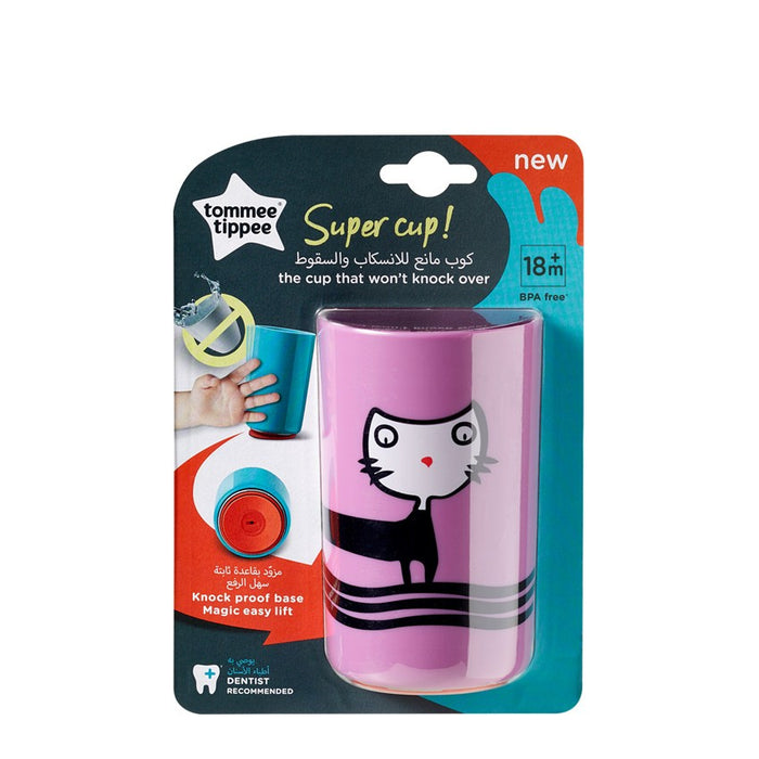 Tommee Tippee No Knock Cup Large 290ml Purple Cat 12m+