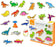 Viga Toys Ξύλινα Μαγνητάκια Δεινόσαυροι - 20 Τεμάχια