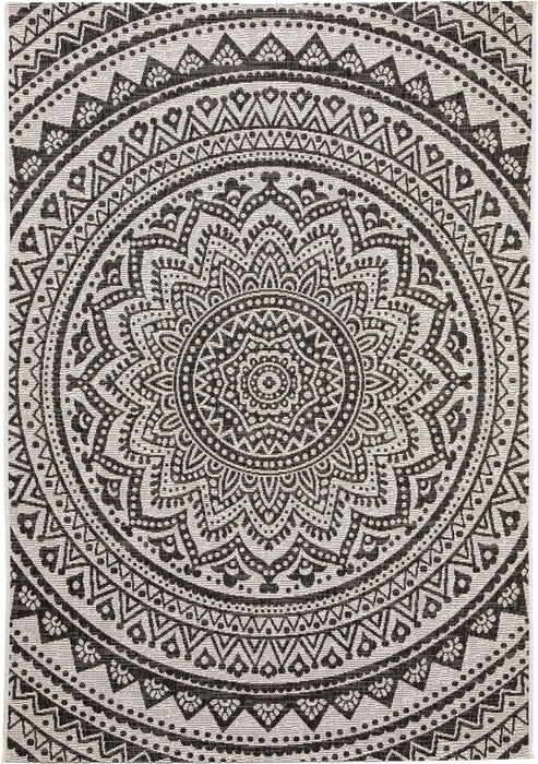 In- & Outdoor Rug Cleo Geometric White/Black 160x230 cm