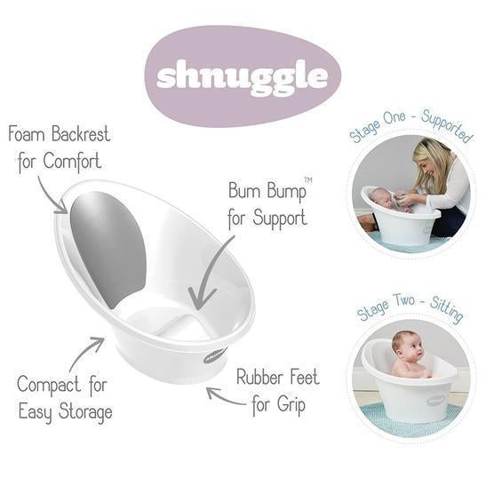 Shnuggle Bath White/Grey