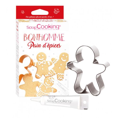 Scrap Cooking: Καλούπια για Μαγειρική από Ανοξείδωτ Ατσάλι Gingerbread Man 4τμχ
