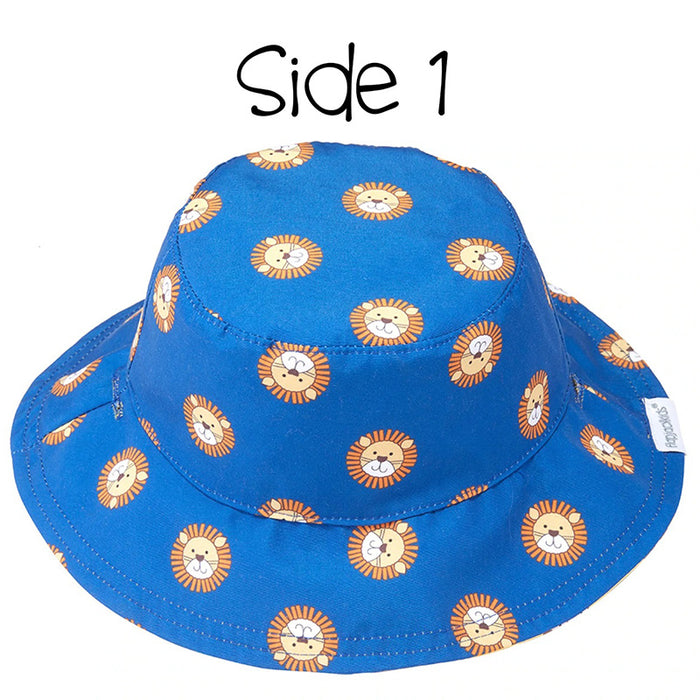 FlapJackKids Καπέλο Διπλής Όψης UPF 50+ – Lion/Monkey