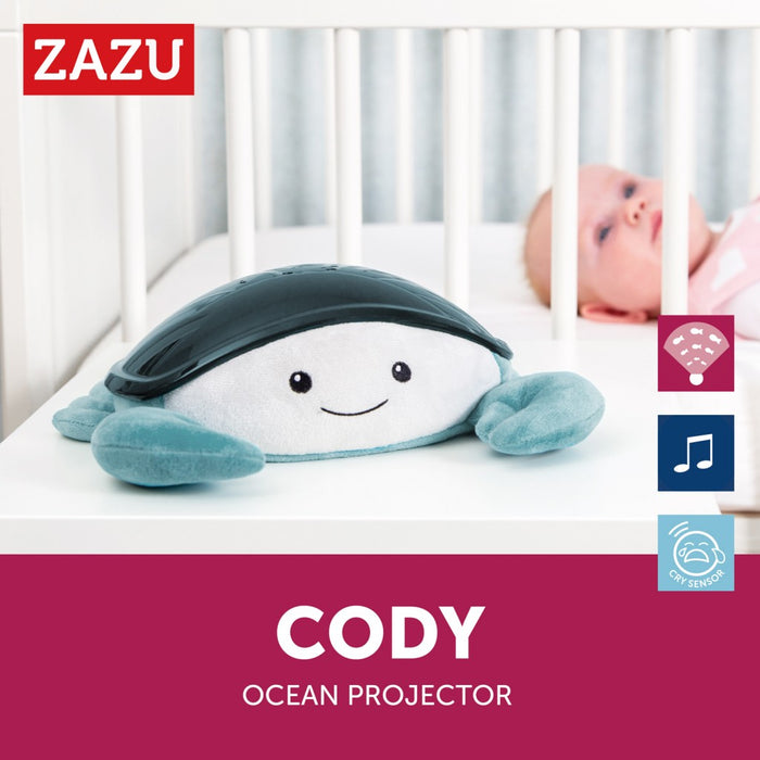 Zazu Cody Κάβουρας Προτζέκτορας με Λευκούς Ήχους, Ωκεανού & Κινούμενα Ψαράκια