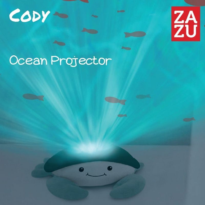 Zazu Cody Κάβουρας Προτζέκτορας με Λευκούς Ήχους, Ωκεανού & Κινούμενα Ψαράκια